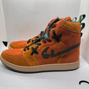 Sia Collective S1 High Top Size 11 orange broccoli shoes sneakers